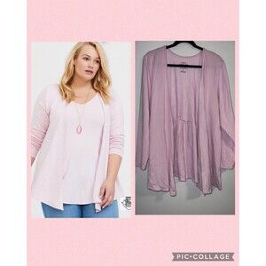 Super Soft Fleece Pink Open Front Babydoll Cardigan Size 3